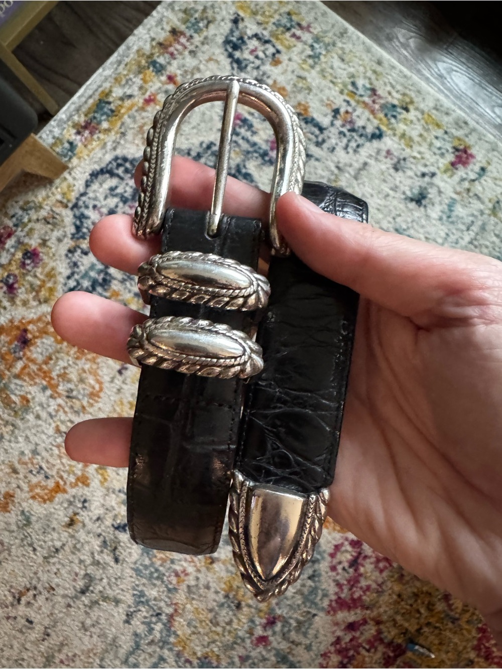 Vintage 90s Brighton western leather belt